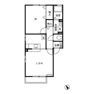 ハッピーウィル【1階】の間取り