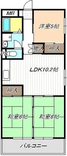 高杉雅ハイツ【5階】の間取り