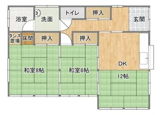 福島県いわき市金山町南台【一戸建】の間取り