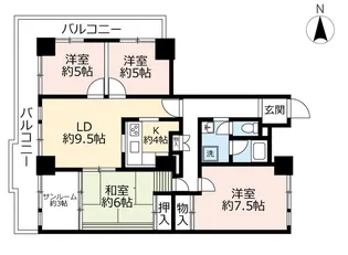 URアーバニア千代田【19階】の間取り