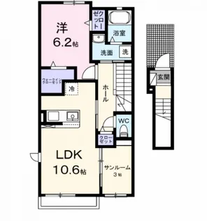 シエルセランII【2階】の間取り