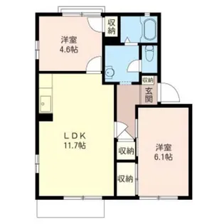 グリーンパストラル桜井E【2階】の間取り