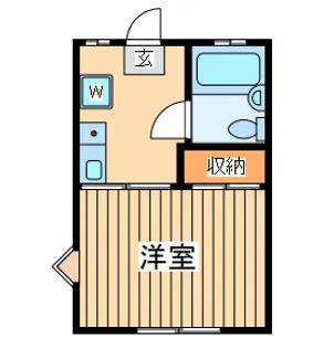 平成ハイツB棟【1階】の間取り