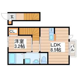 Casa Uno【2階】の間取り