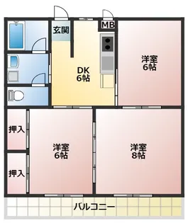 ヴィラ・アルカディア【2階】の間取り
