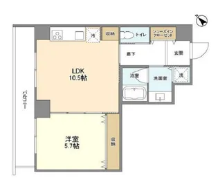 ウェルスクエア中目黒【8階】の間取り