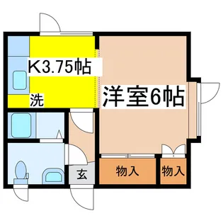 1Kの間取り画像