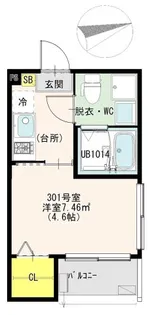 ラ ベルヴィ梅島【3階】の間取り