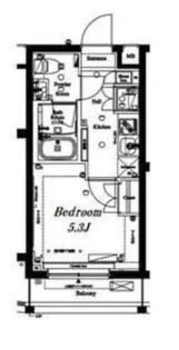 アークマーク目黒不動前 (禁煙)【2階】の間取り