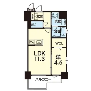 エンクレスト新屋敷【6階】の間取り