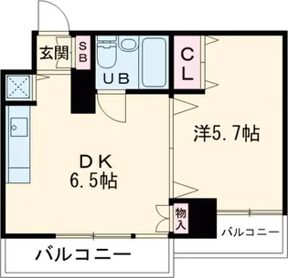 1DKの間取り画像