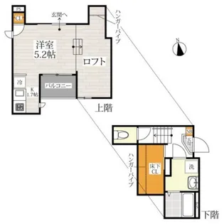 1Kの間取り画像