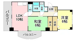 福岡県北九州市小倉北区熊本1【マンション】の間取り
