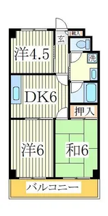 ハピネスいづみ【2階】の間取り