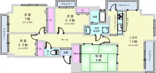 COZY桜の町【2階】の間取り