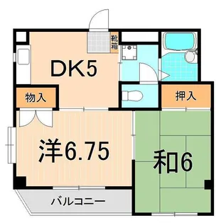 直井ハイツ【1階】の間取り