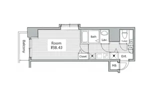 グランド・ガーラ西麻布【7階】の間取り