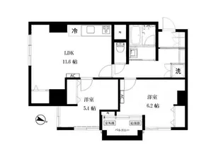 シャトー北品川【6階】の間取り