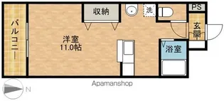 1Kの間取り画像