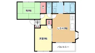大阪府豊中市刀根山2【アパート】の間取り