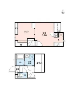CB春日部リリオ【1階】の間取り