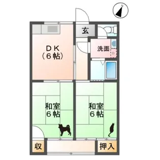 コミール沖野I【1階】の間取り