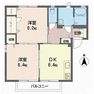 メゾン ドゥ ジュワ エスト(E)【1階】の間取り