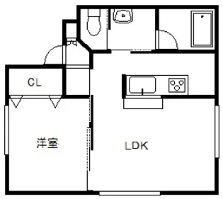 1LDKの間取り画像