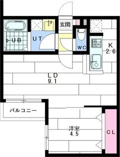 Leia麻生【5階】の間取り