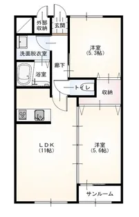 ヴァンクール【2階】の間取り