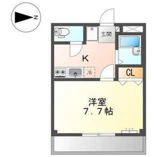 ディアドリーム(1K)【1階】の間取り