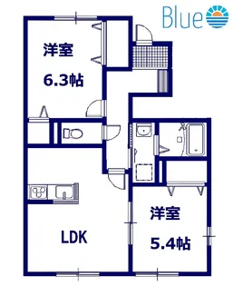 アムール【1階】の間取り