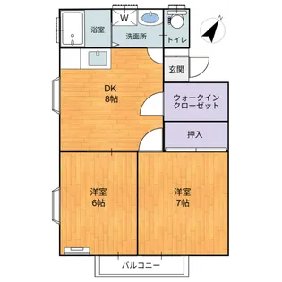 ラ・フルール【2階】の間取り