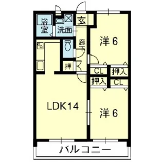 アベニュー山室【2階】の間取り
