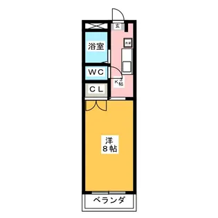 第3ハイツ竹長【3階】の間取り