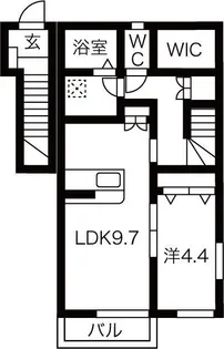 Altair(アルタイル)B棟【2階】の間取り