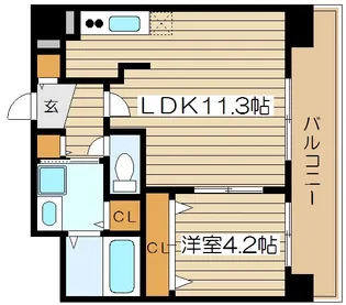 大阪府大阪市北区中崎3【マンション】の間取り