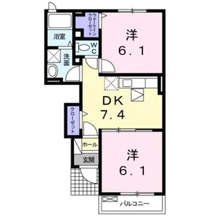 レガンス・サカ【1階】の間取り