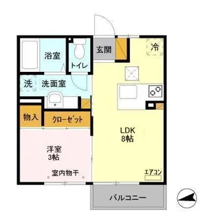 ラ・パルムドール【1階】の間取り