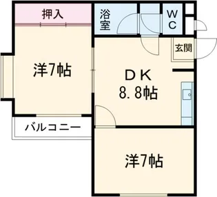 ウエストワンIII【3階】の間取り