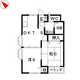 ジミーハイツ【1階】の間取り