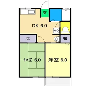 シティハイム横浜【1階】の間取り