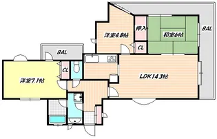 千葉県船橋市宮本9【マンション】の間取り