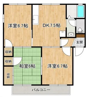 新潟県長岡市石動南町【アパート】の間取り