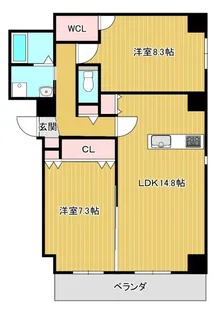 ピュア西小串【1階】の間取り