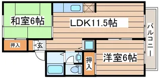 PARCROSETTE(伊在)1番館【2階】の間取り