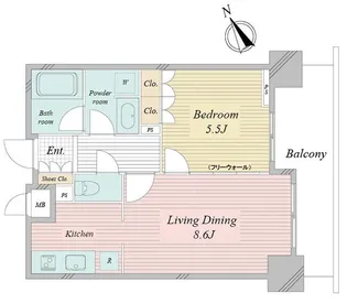 東京都中央区勝どき4【マンション】の間取り