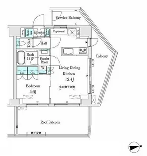 市谷仲之町ビューアパートメント【11階】の間取り