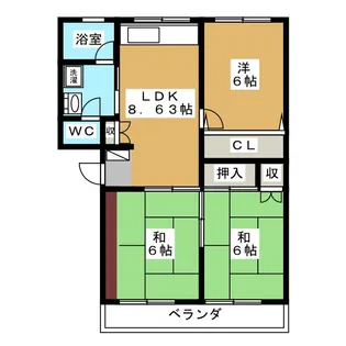 グレース柏木【2階】の間取り
