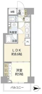 後楽園駅徒歩2分 分譲 築浅 アクセス良好 設備充実 1LDK【3階】の間取り